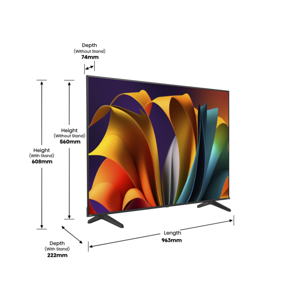 Hisense 43E6NT 108cm (43 Zoll) Fernseher 4K UHD Smart TV Precision Colour HDR