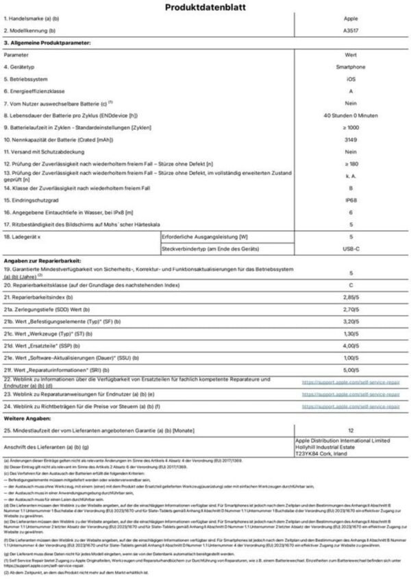 Apple iPhone Air 512 GB: Thinnest iPhone Ever, 6.5 Inch Display with ProMotion up to 120 Hz, Strong A19 Pro Chip, Centre Stage Front Camera, Battery for All Day, eSim; Space Black