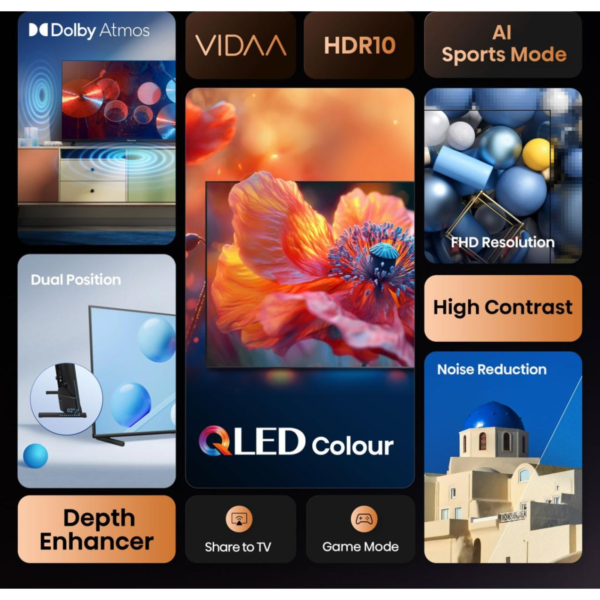 HISENSE Fernseher 40A5Q 40 Zoll Full HD QLED TV #2552963